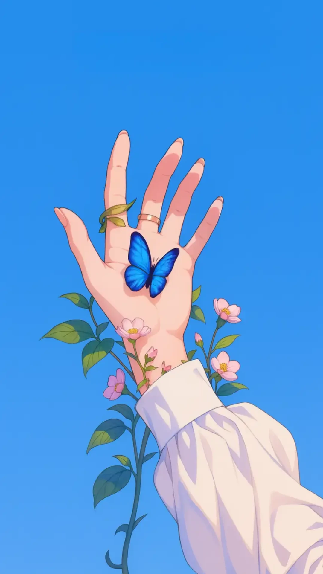 Playful Illustrative Anime Mobile Wallpaper