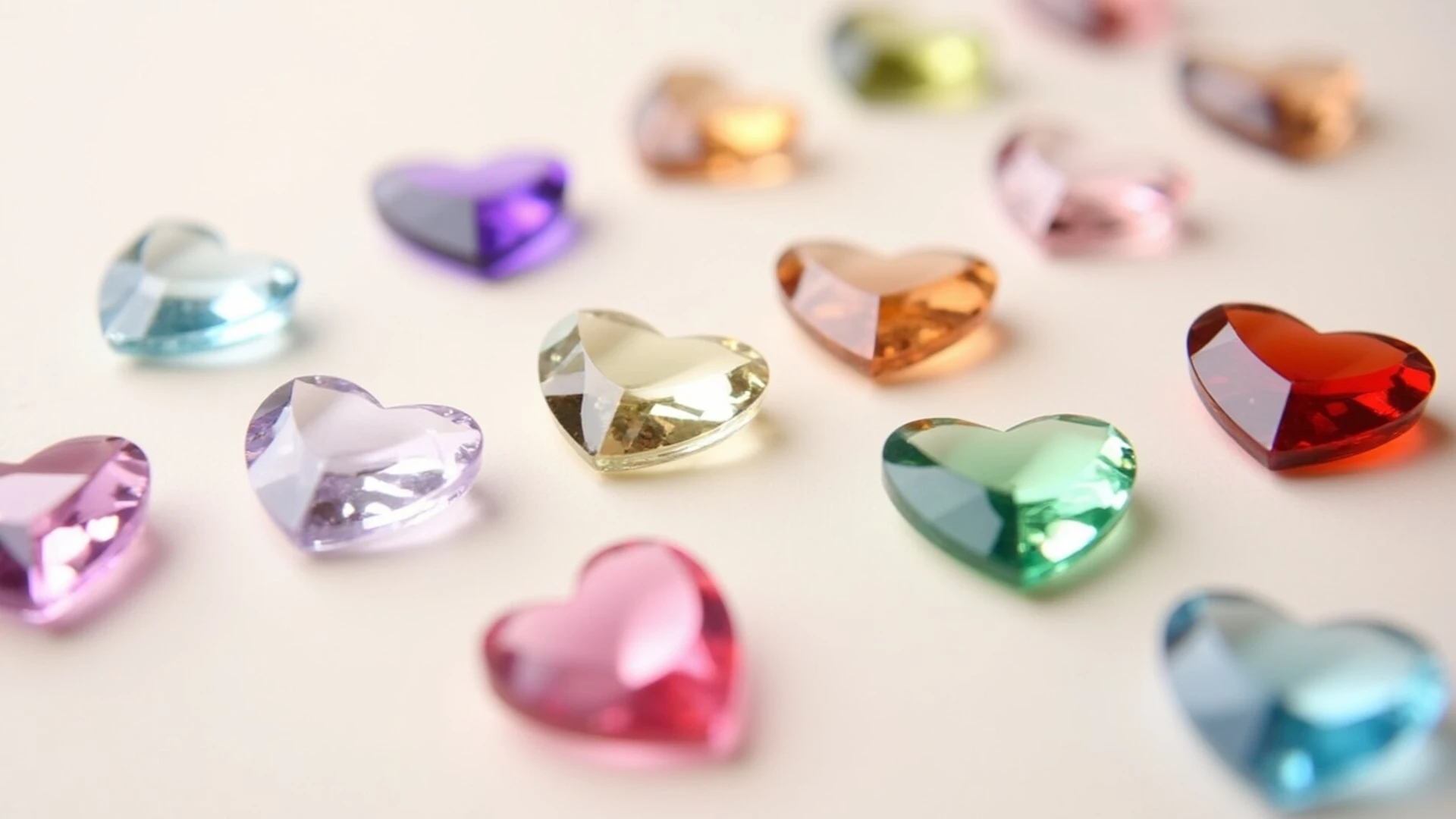 Elegant 3D Hearts Mobile Wallpaper