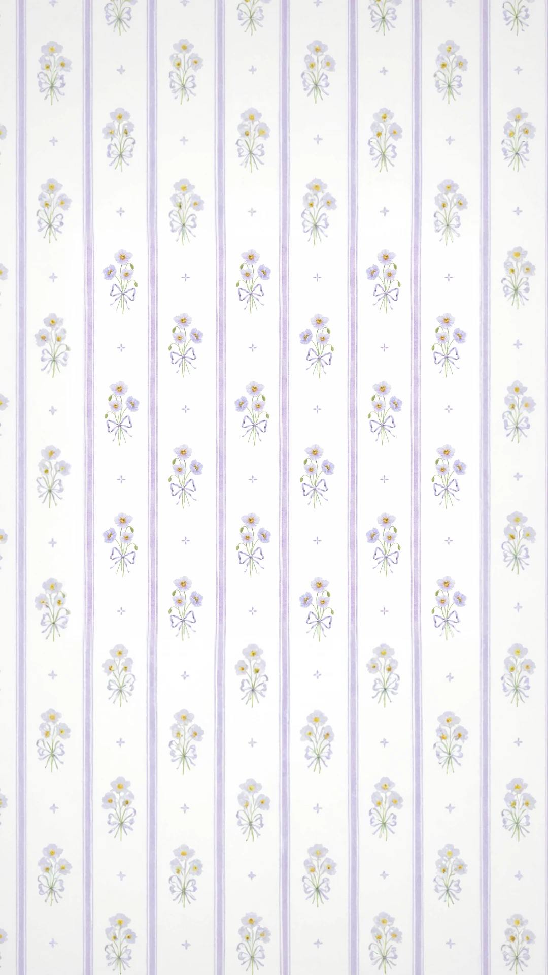 Romantic Floral Bows Mobile Wallpaper