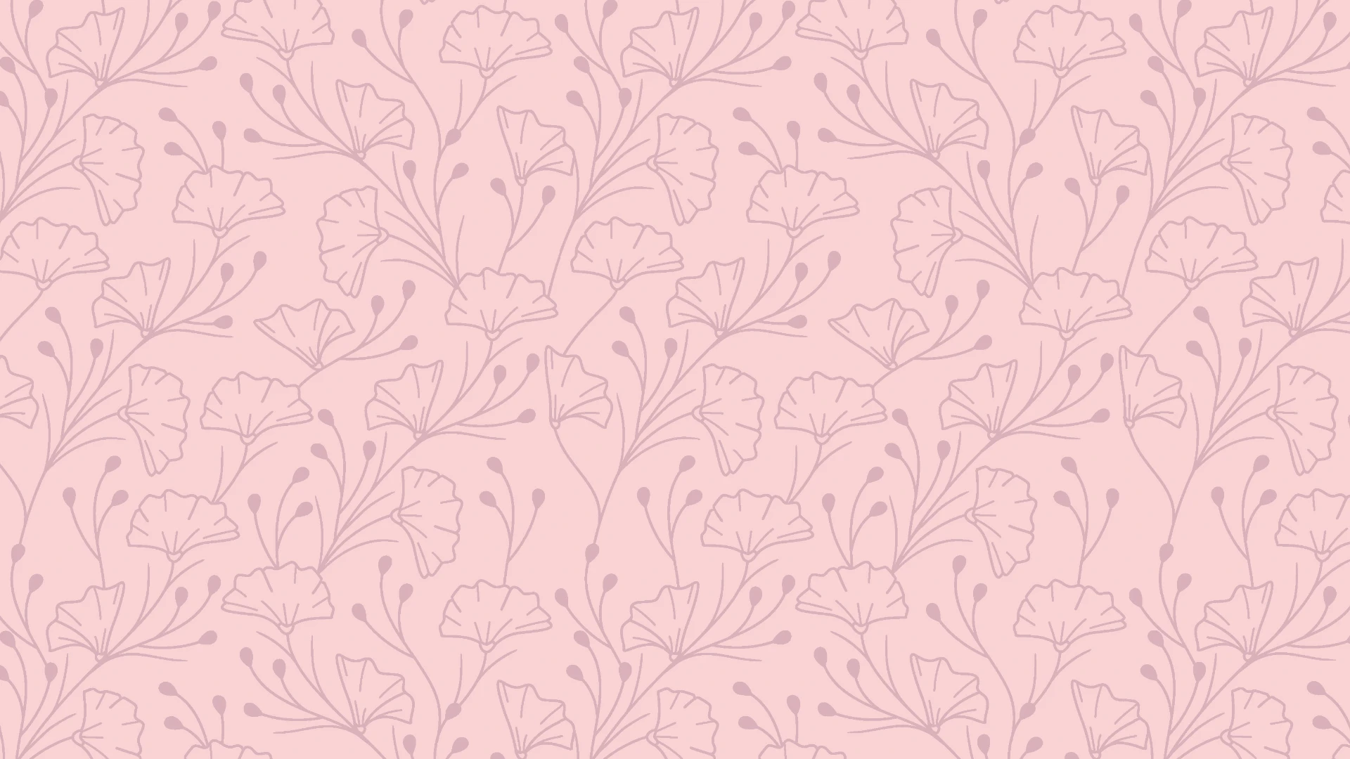 Simple Illustrative Floral Desktop Wallpaper