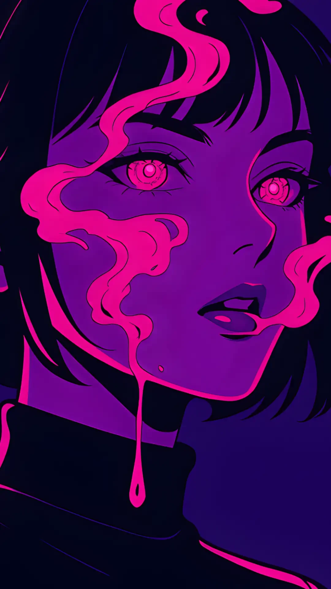 Edgy Neon Anime Mobile Wallpaper