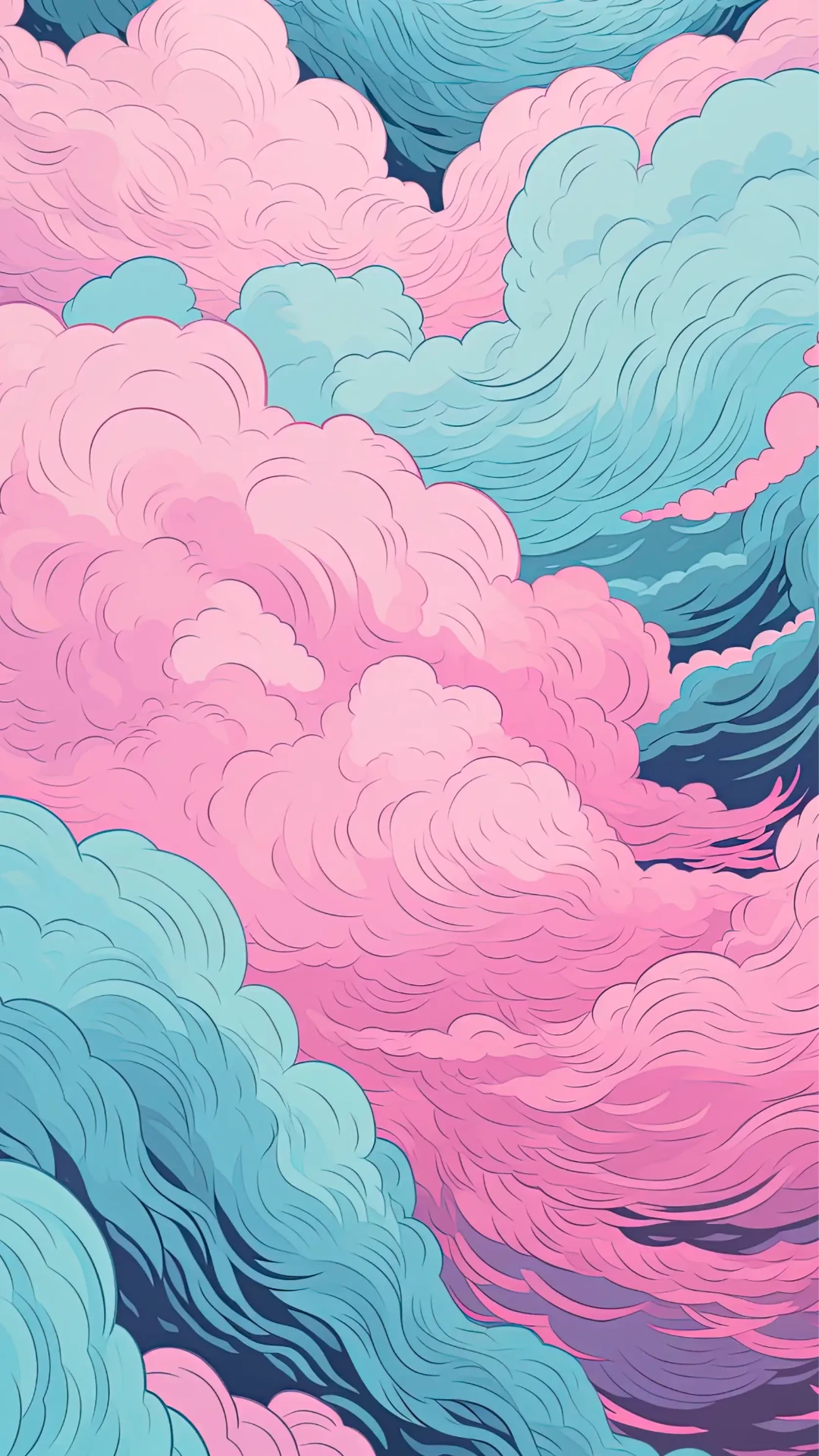 Playful Abstract Anime Mobile Wallpaper