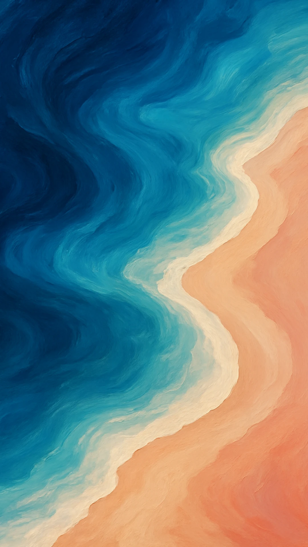 Organic Pastel Beach Mobile Wallpaper