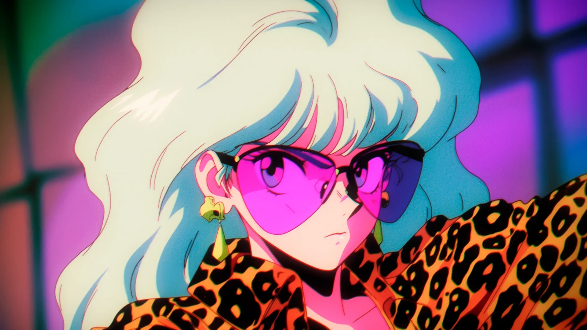 Retro Illustrative Anime Desktop Wallpaper