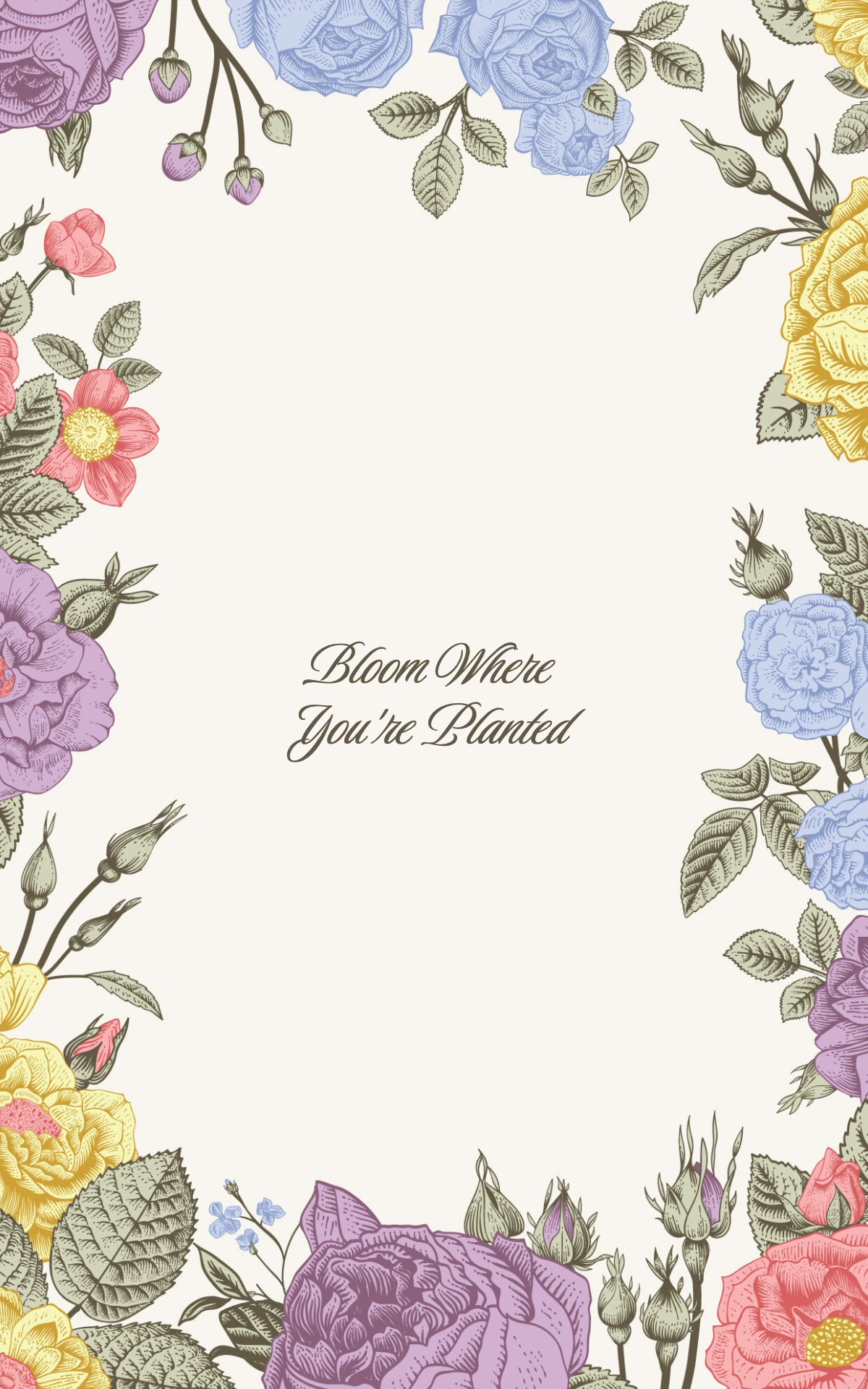 Elegant Floral Floral Tablet Wallpaper