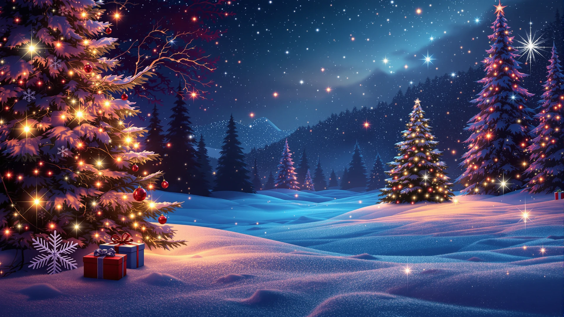 Cute Glam Christmas Desktop Wallpaper