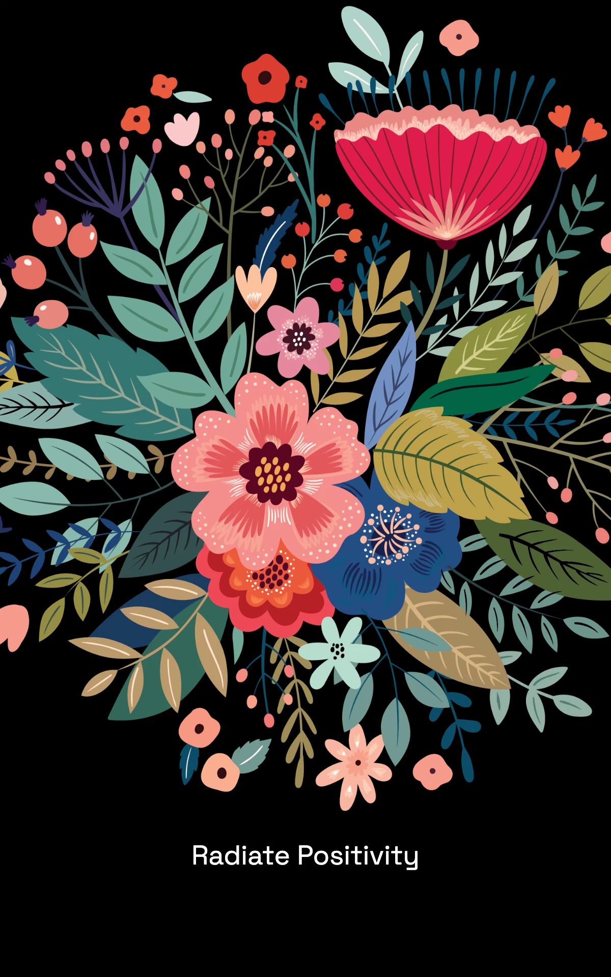 Pop Colorful Floral Tablet Wallpaper