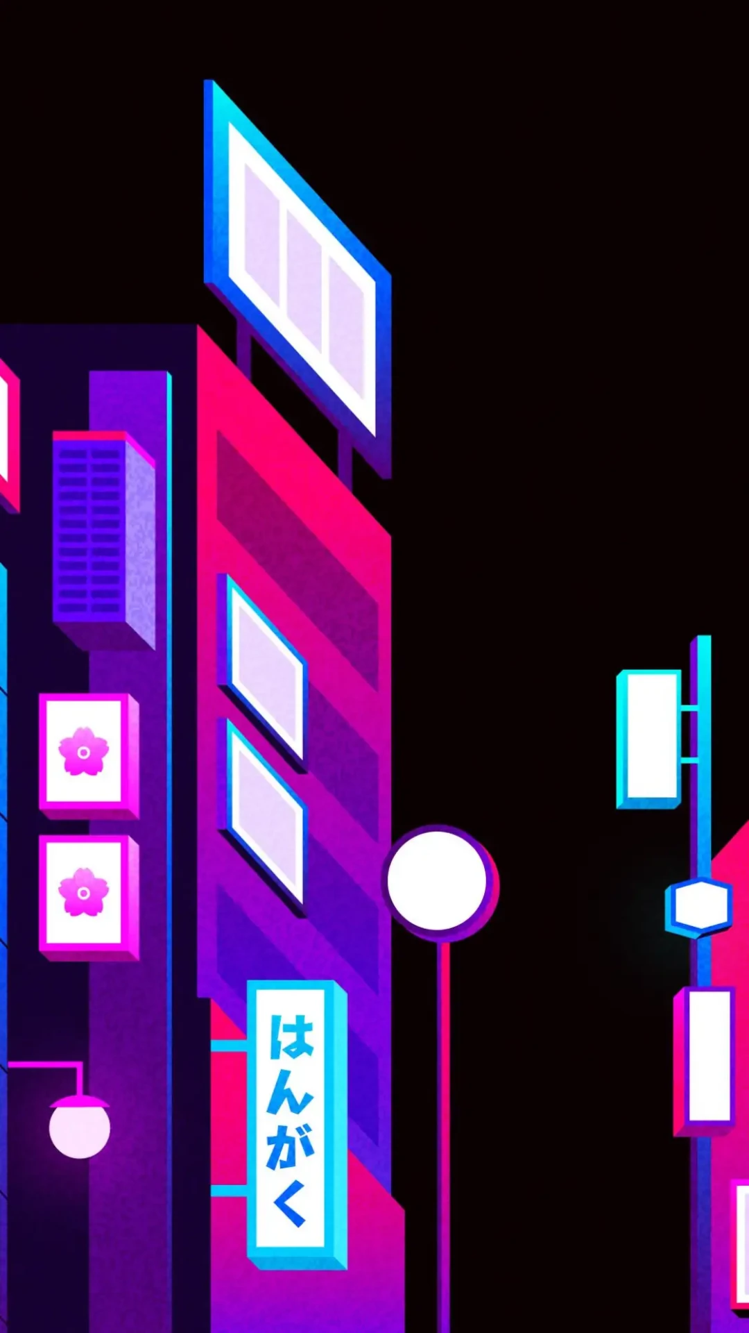 Modern Geometric Anime Mobile Wallpaper