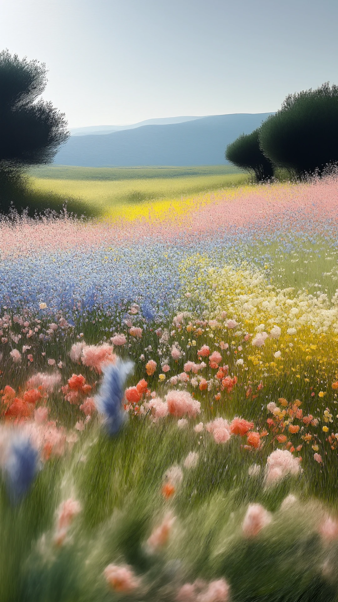 Romantic Pastel Nature Mobile Wallpaper
