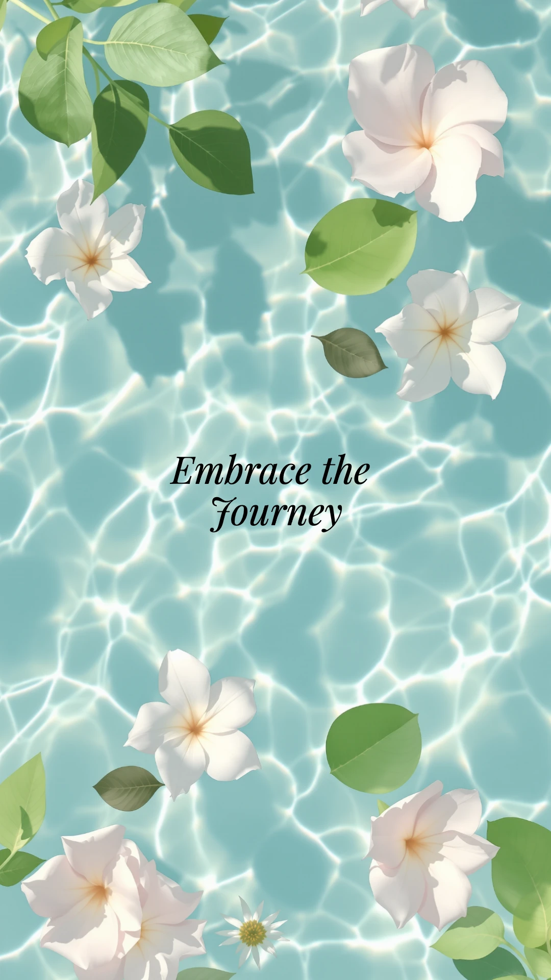 Elegant Floral Beach Mobile Wallpaper