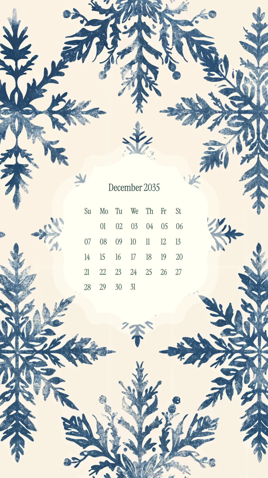 Classic Illustrative Christmas Mobile Wallpaper