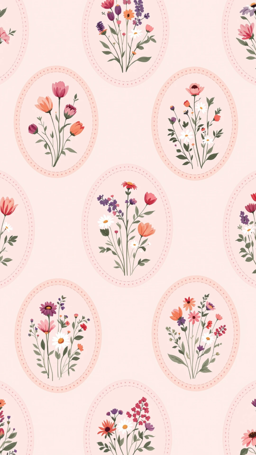 Elegant Pastel Floral Mobile Wallpapers