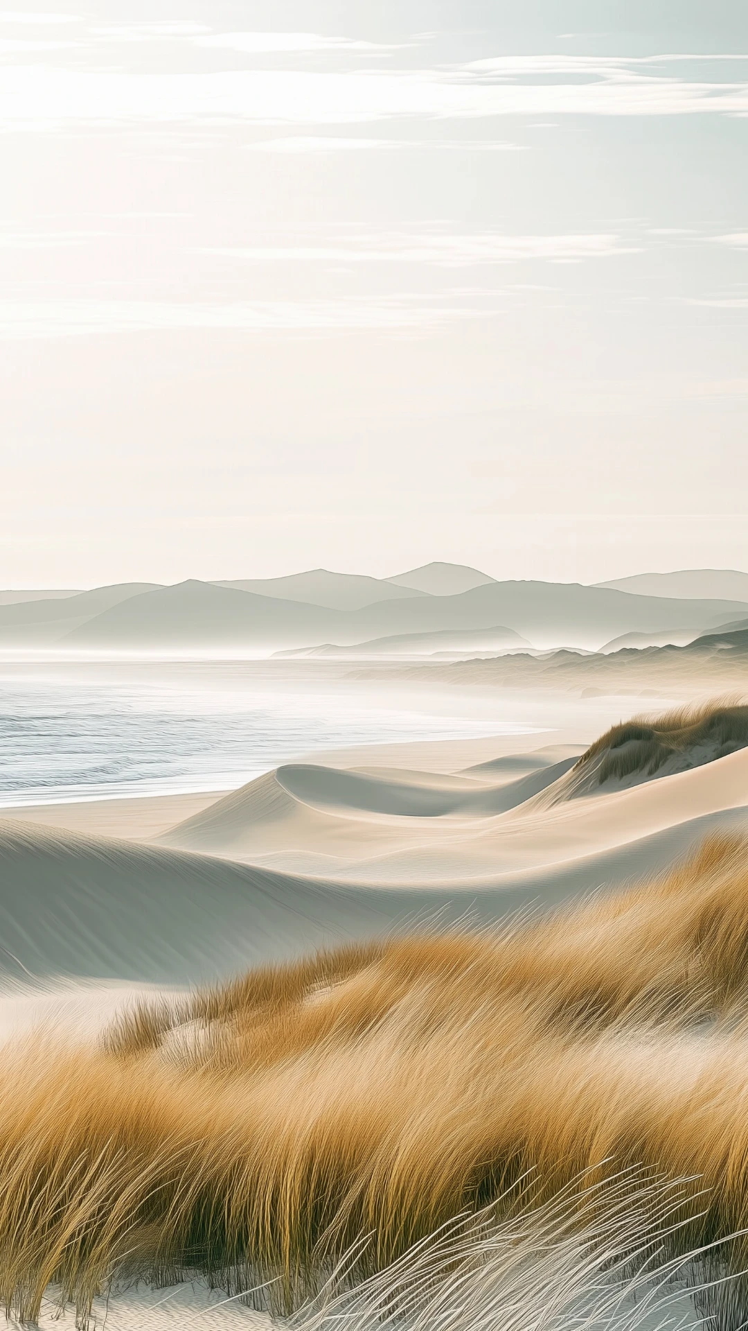 Elegant Pastel Beach Mobile Wallpaper