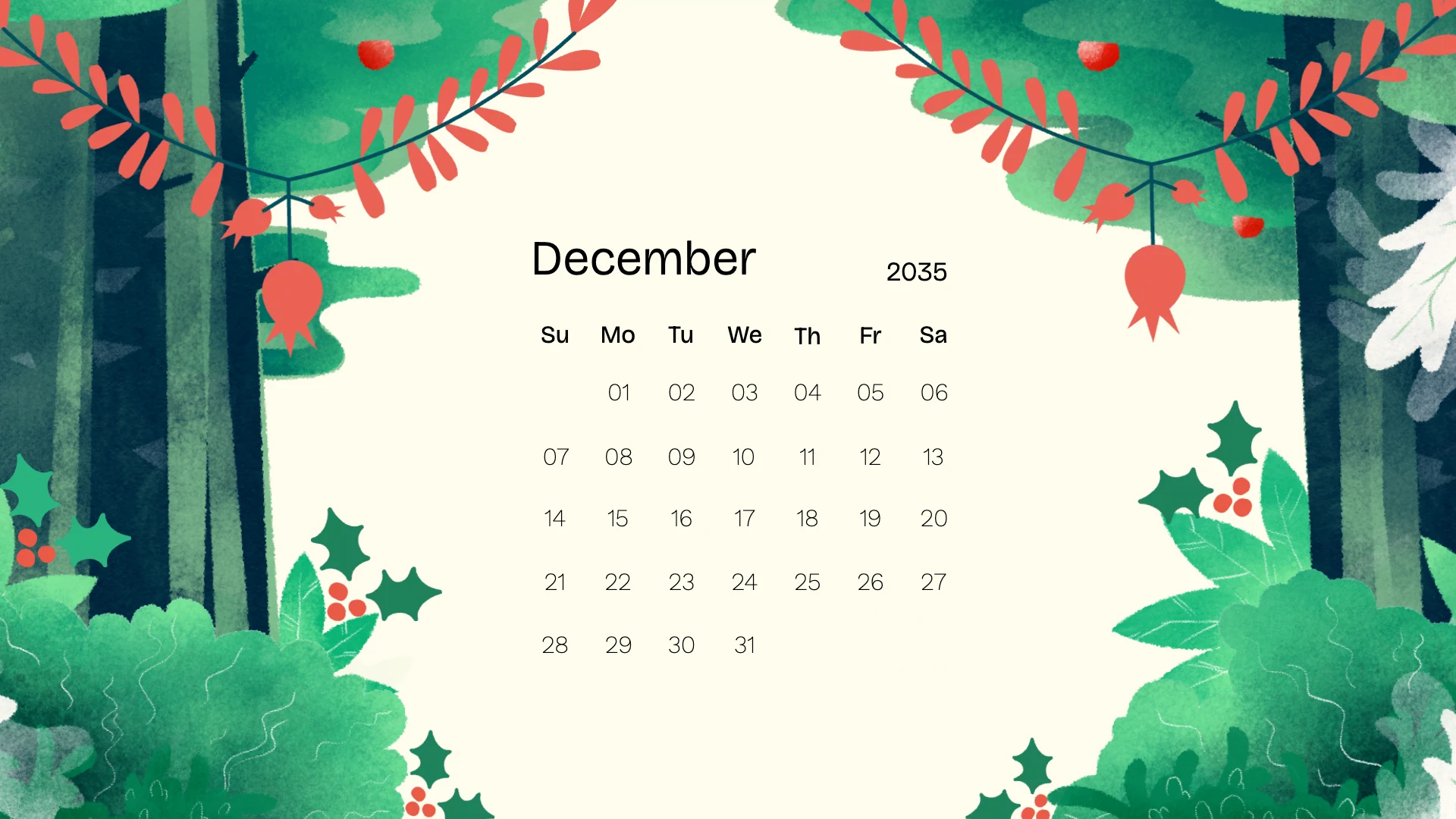 Elegant Pastel Christmas Desktop Wallpaper