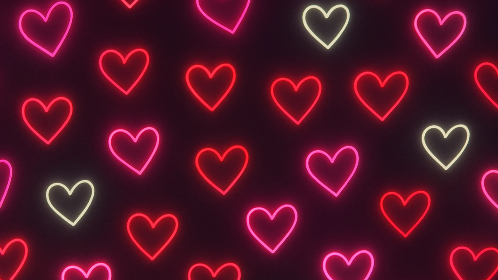 Edgy Neon Hearts Mobile Wallpaper