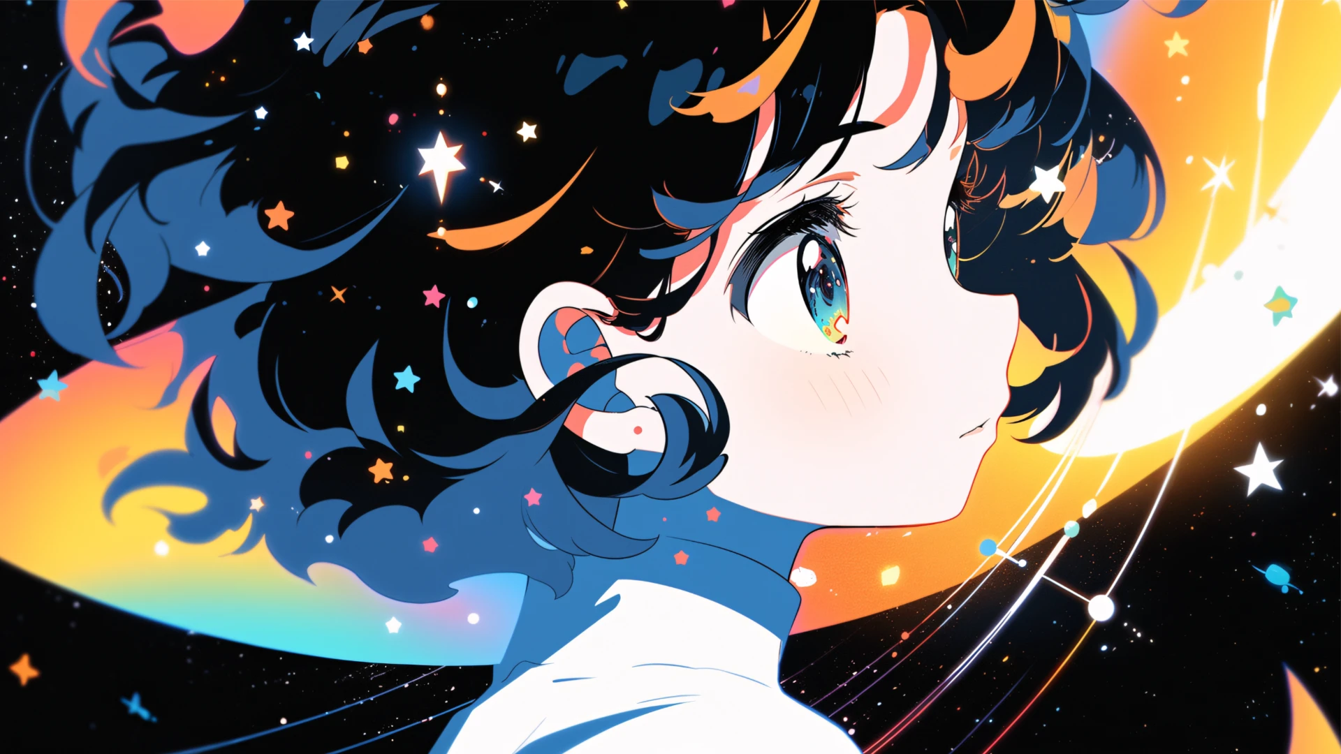 Elegant Colorful Anime Desktop Wallpaper