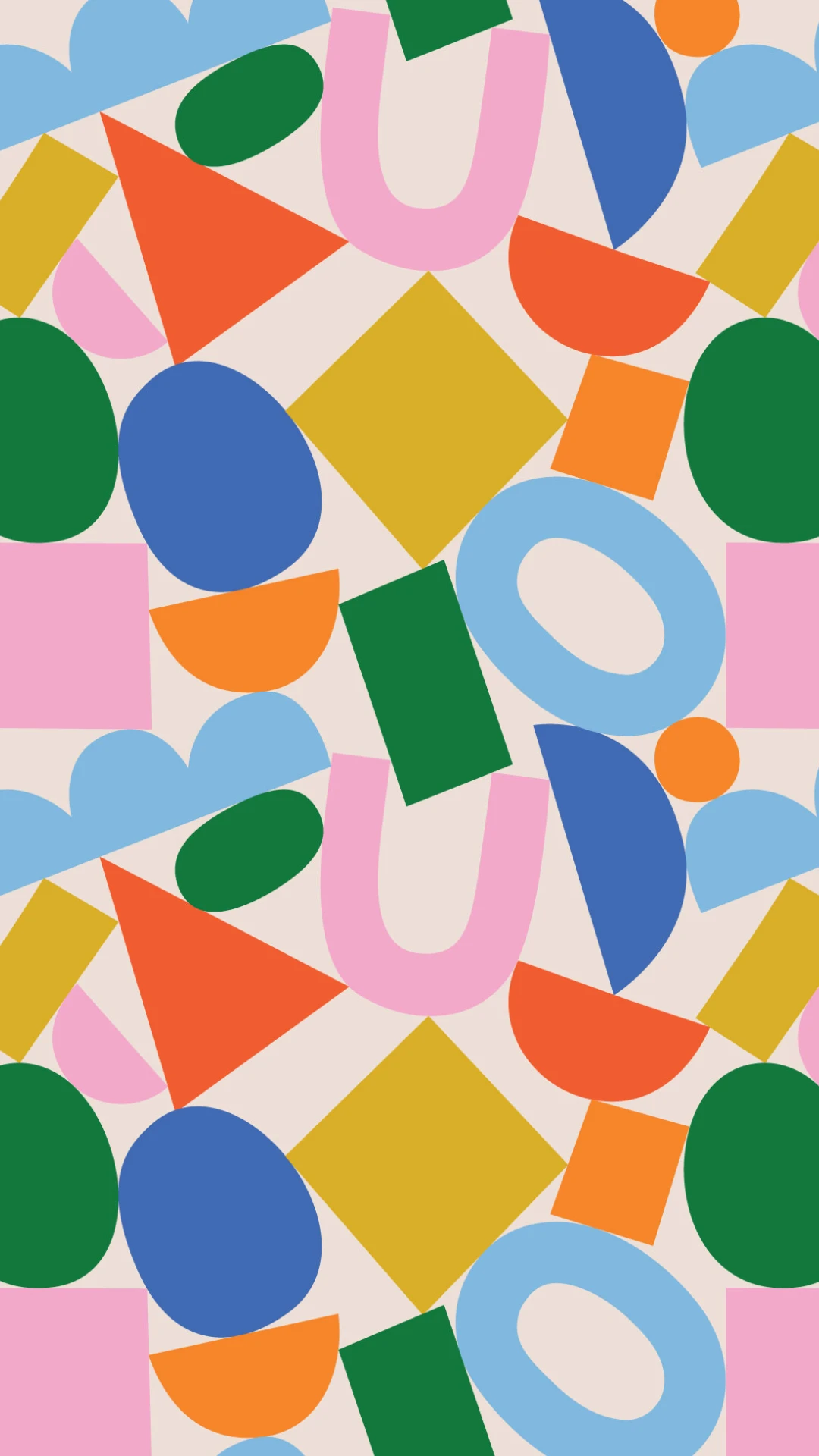 Playful Abstract Summer Mobile Wallpaper