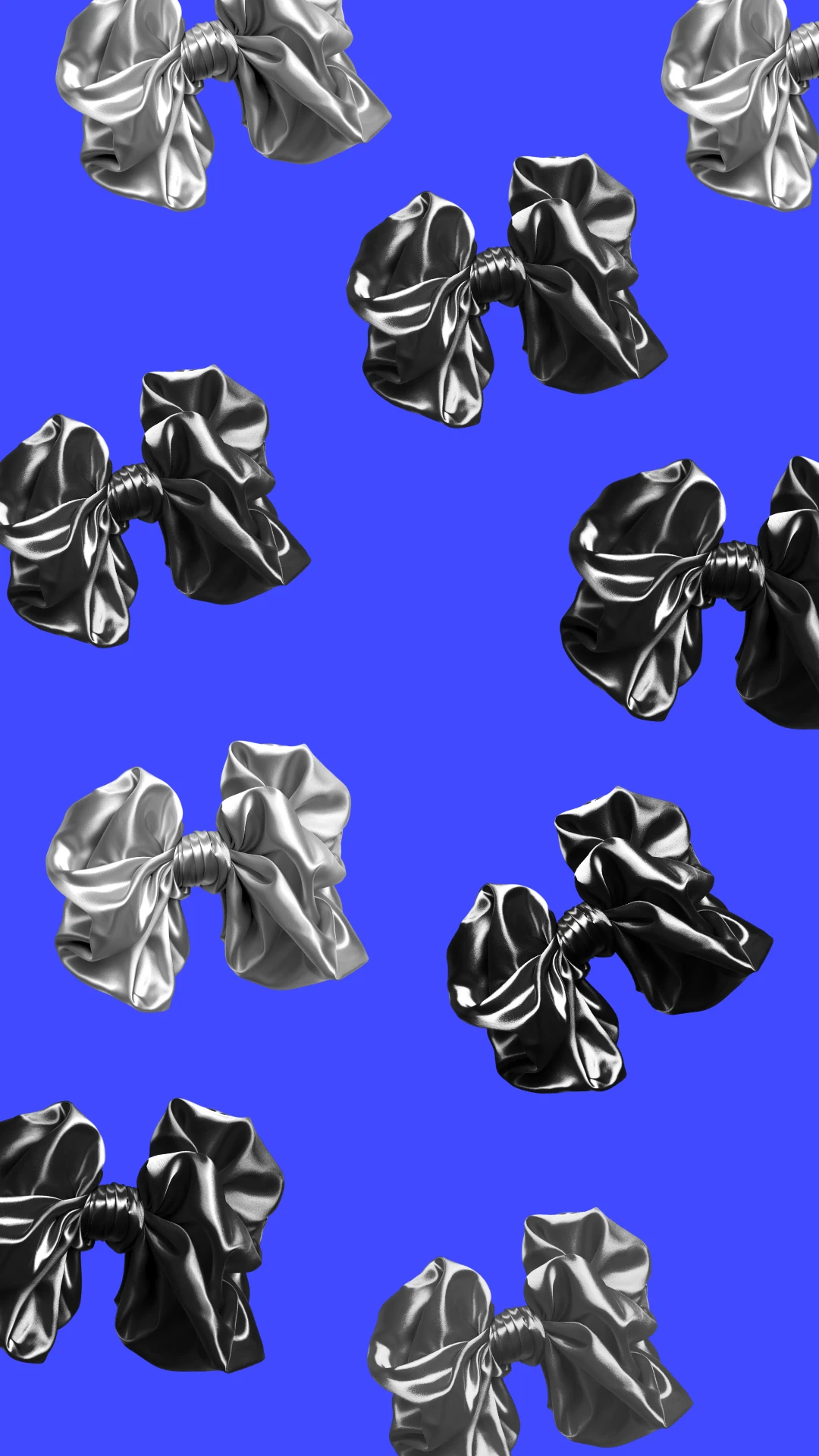 Edgy Neon Bows Mobile Wallpaper