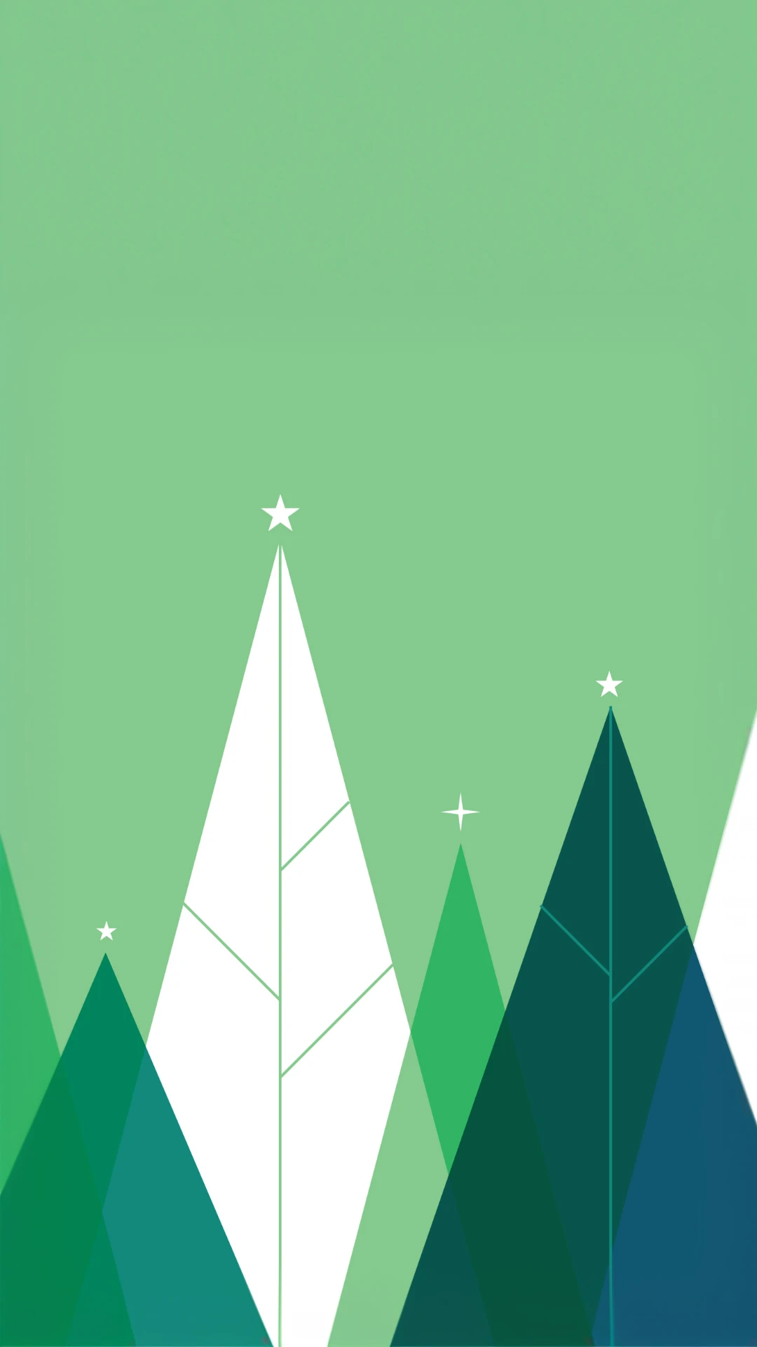 Simple Geometric Christmas Mobile Wallpaper
