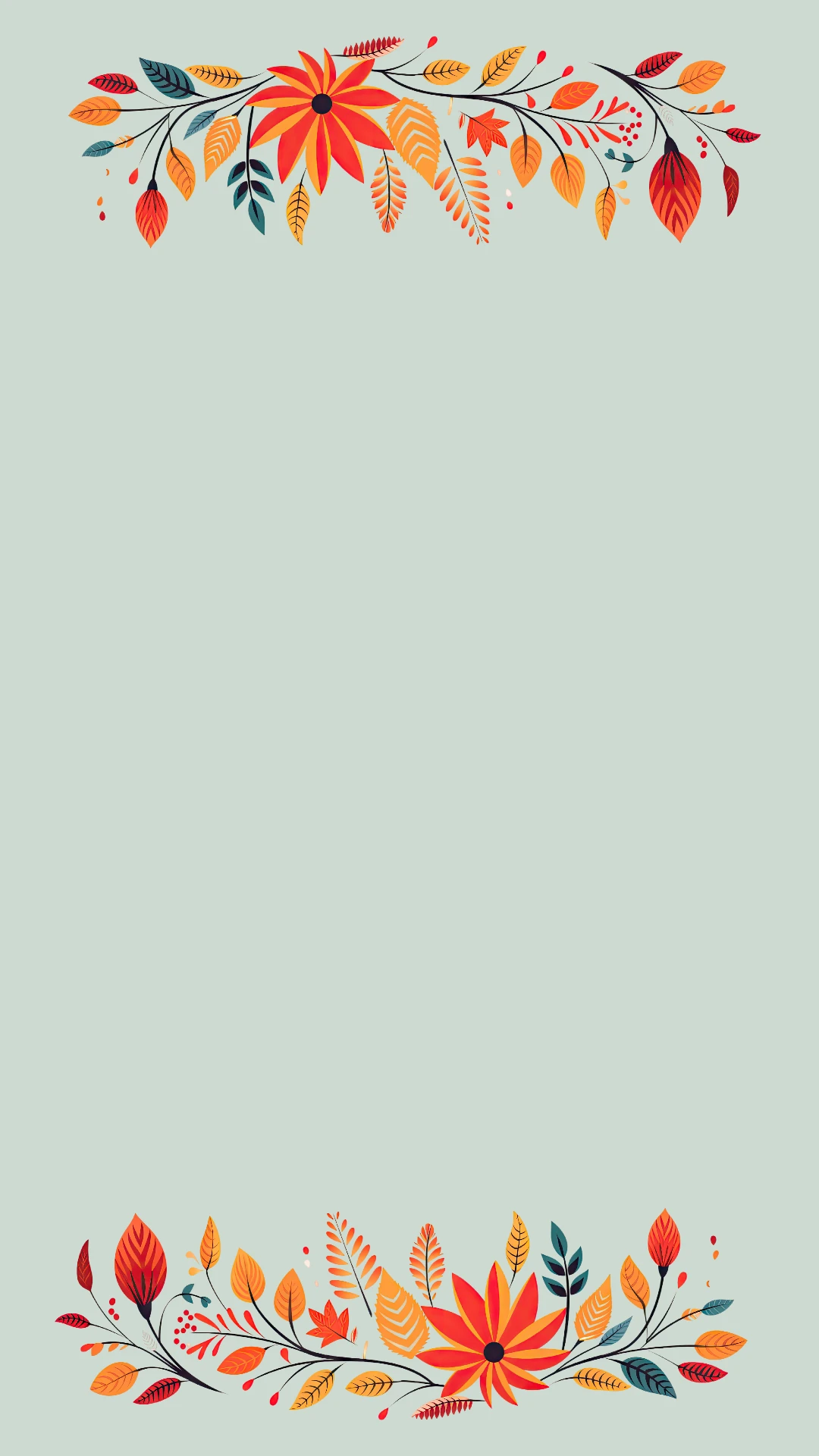 Organic Illustrative Floral Mobile Wallpapers