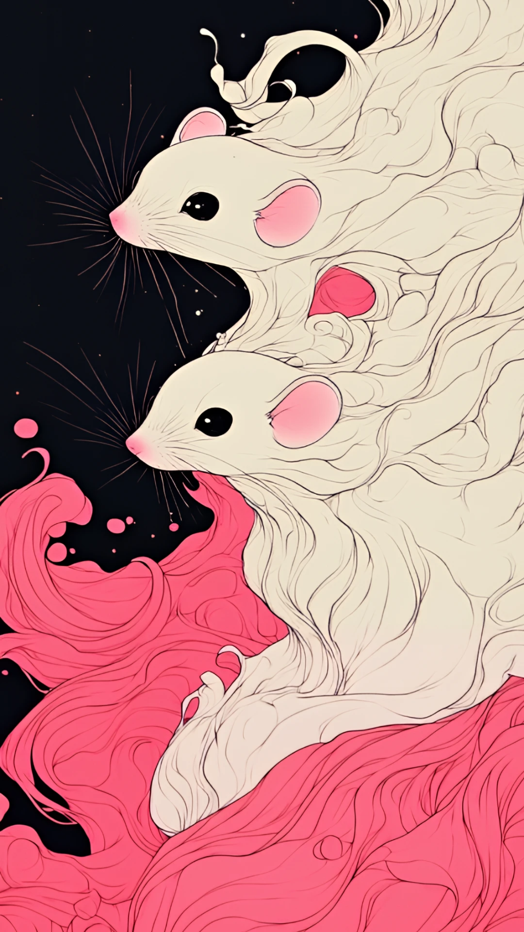 Playful Abstract Anime Mobile Wallpaper