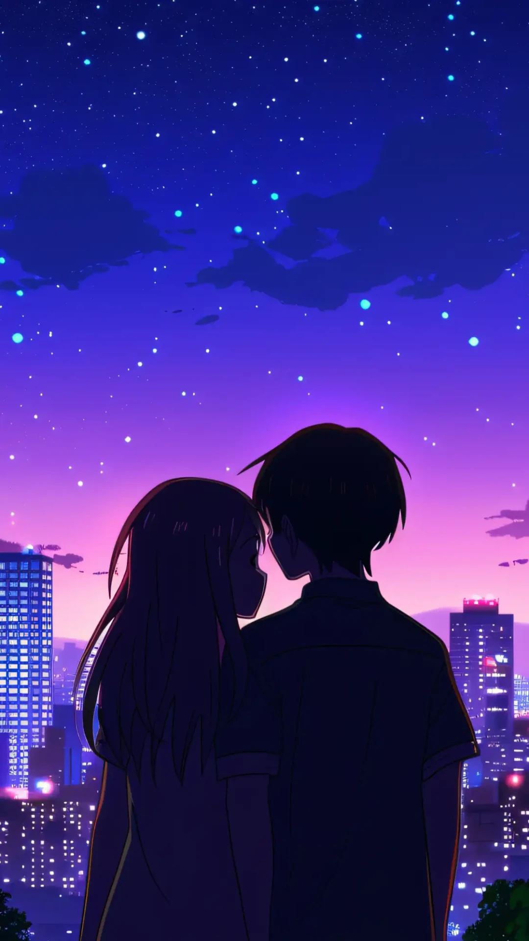 Romantic Illustrative Anime Mobile Wallpaper