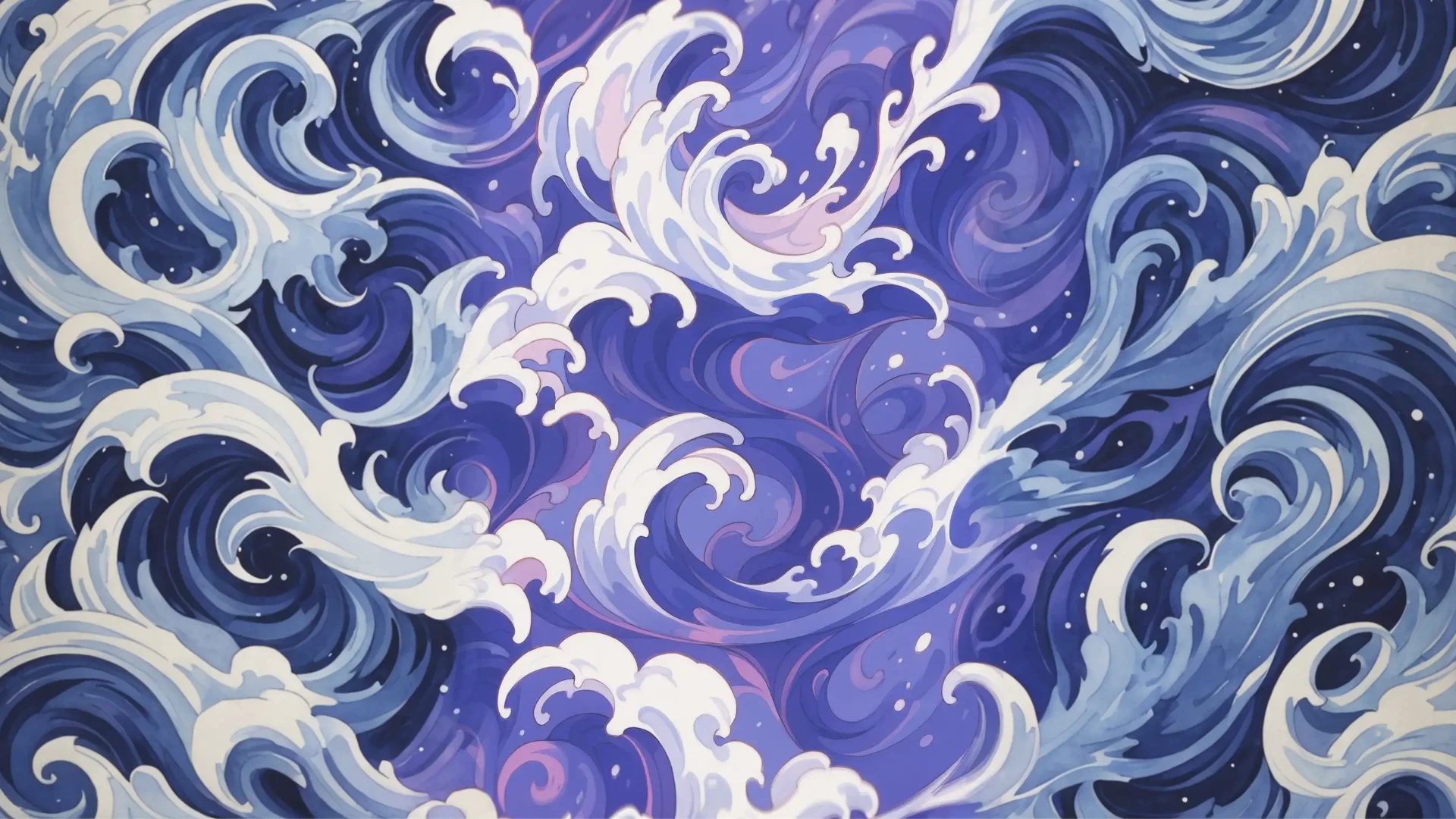 Playful Abstract Anime Desktop Wallpaper