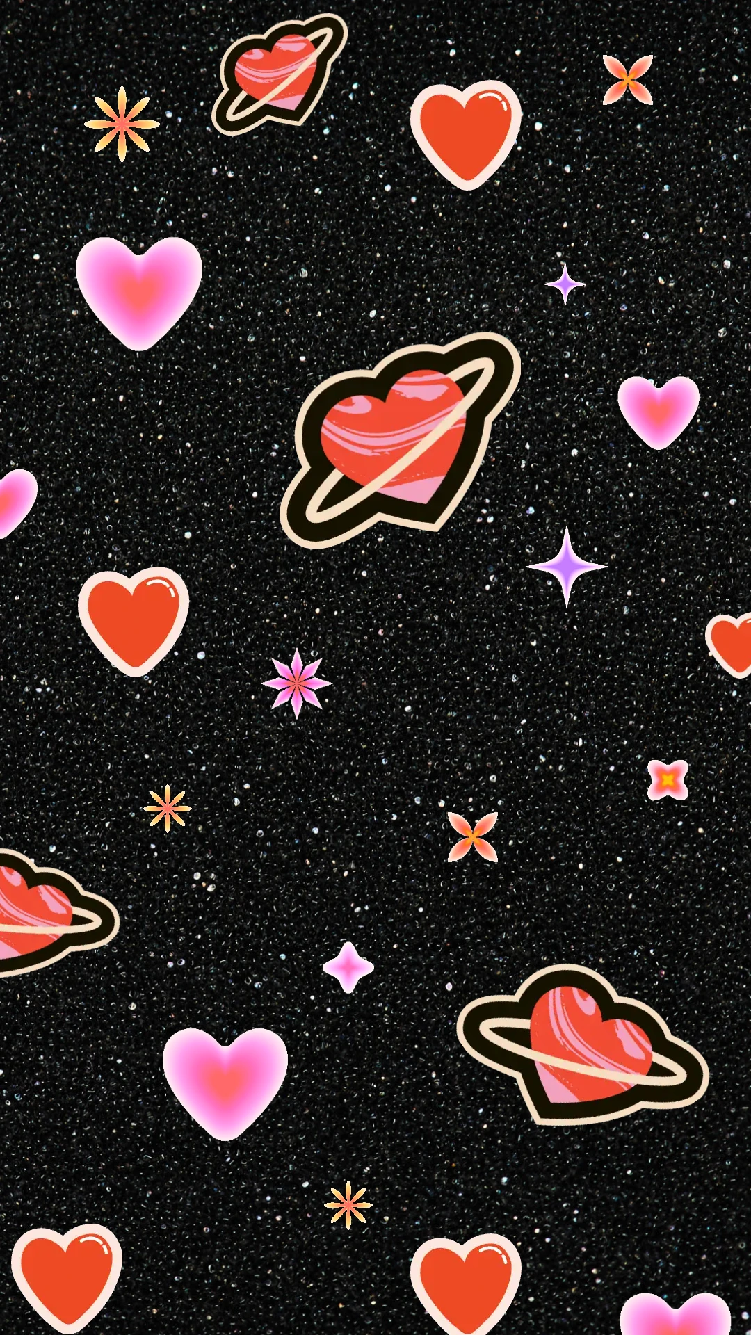 Pop Dark Hearts Mobile Wallpaper