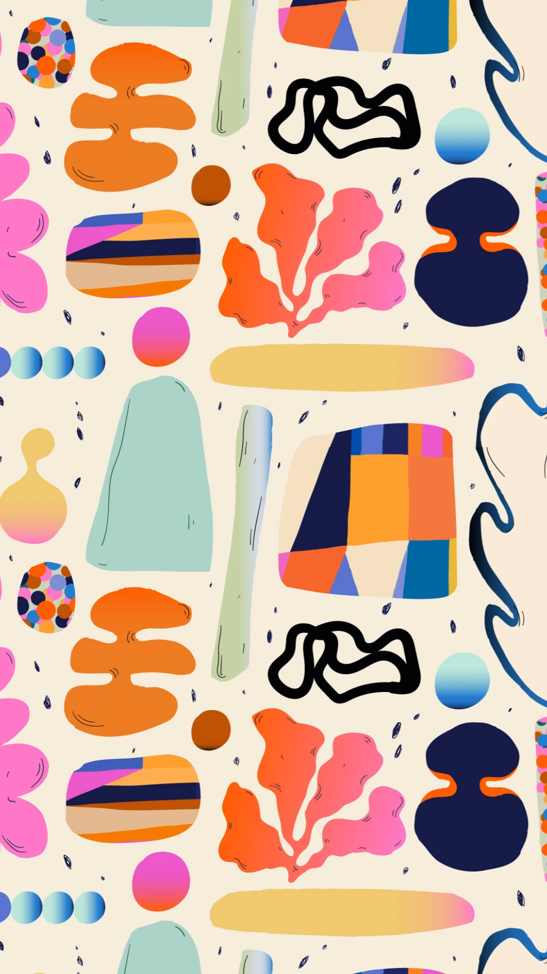 Playful Colorful Summer Mobile Wallpaper