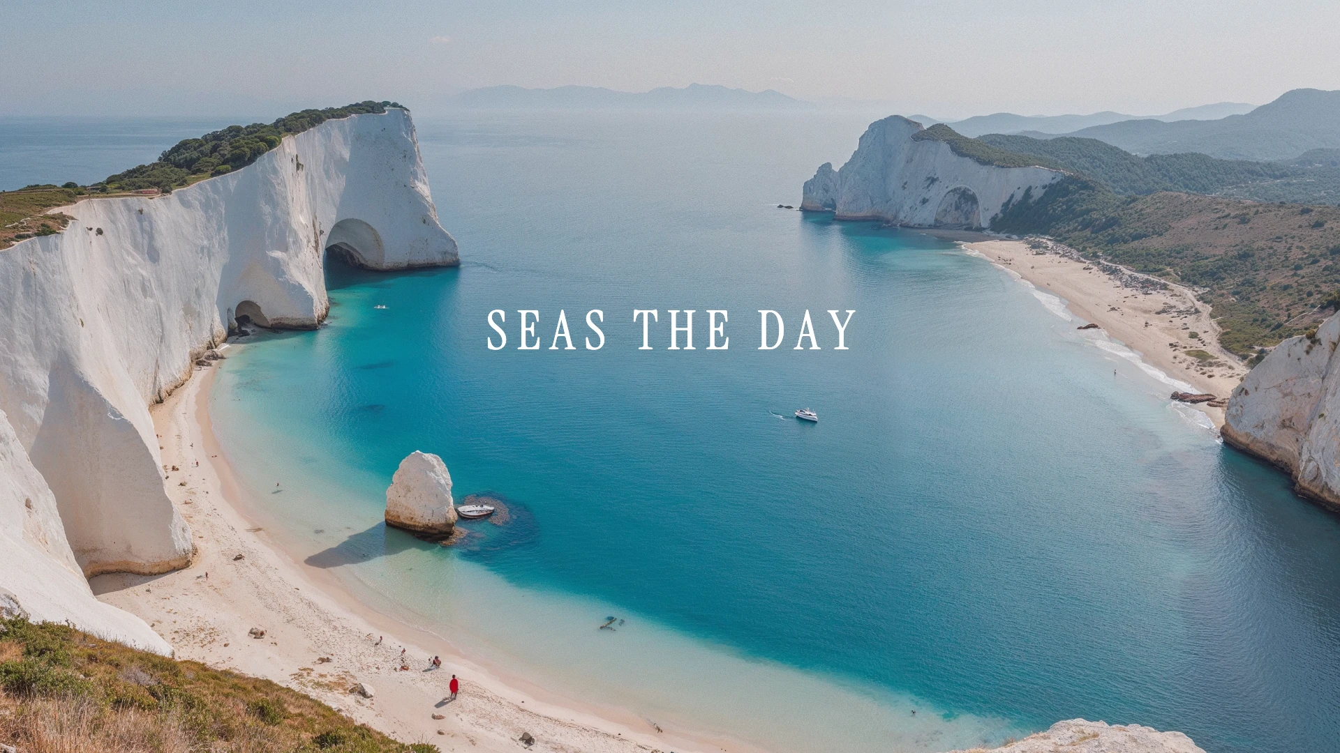 Minimalist Clean Beach Desktop Wallpaper