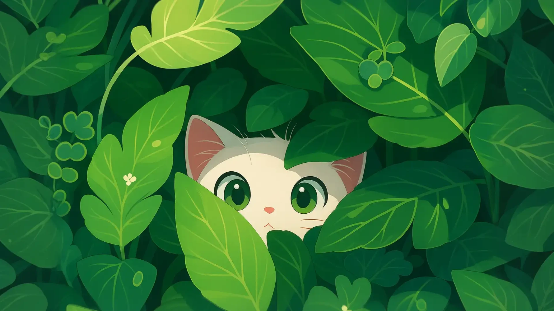 Cute Illustrative Anime Desktop Wallpaper