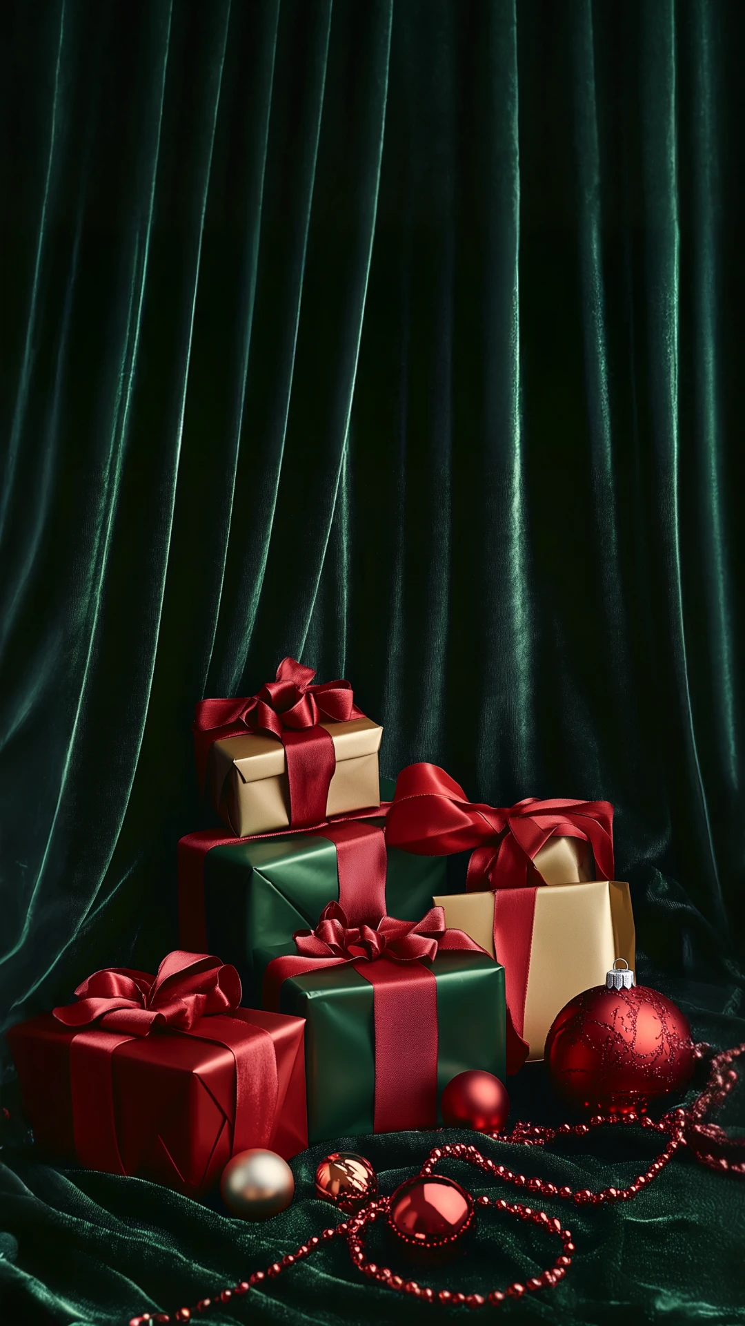 Elegant Dark Christmas Mobile Wallpaper