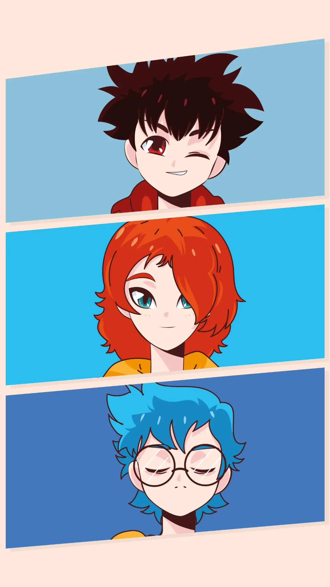 Bold Colorful Anime Mobile Wallpaper