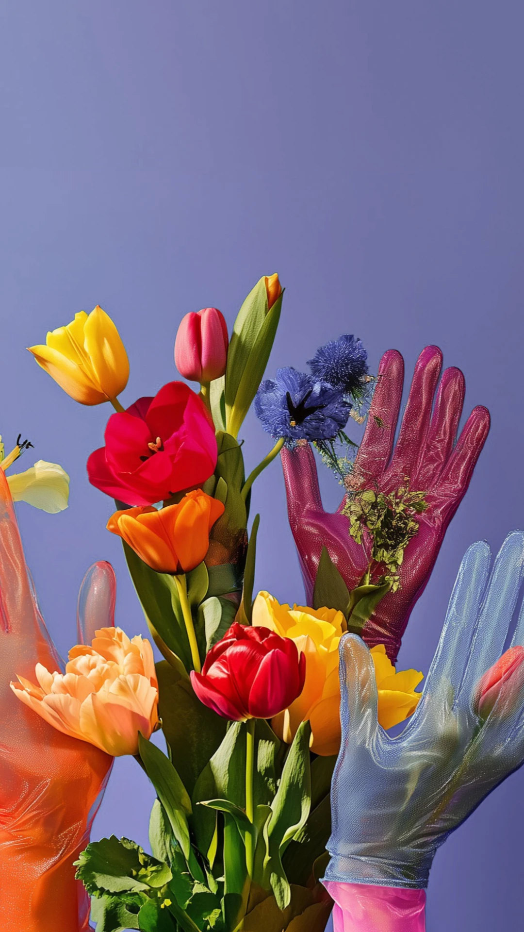 Modern Playful Floral Mobile Wallpaper