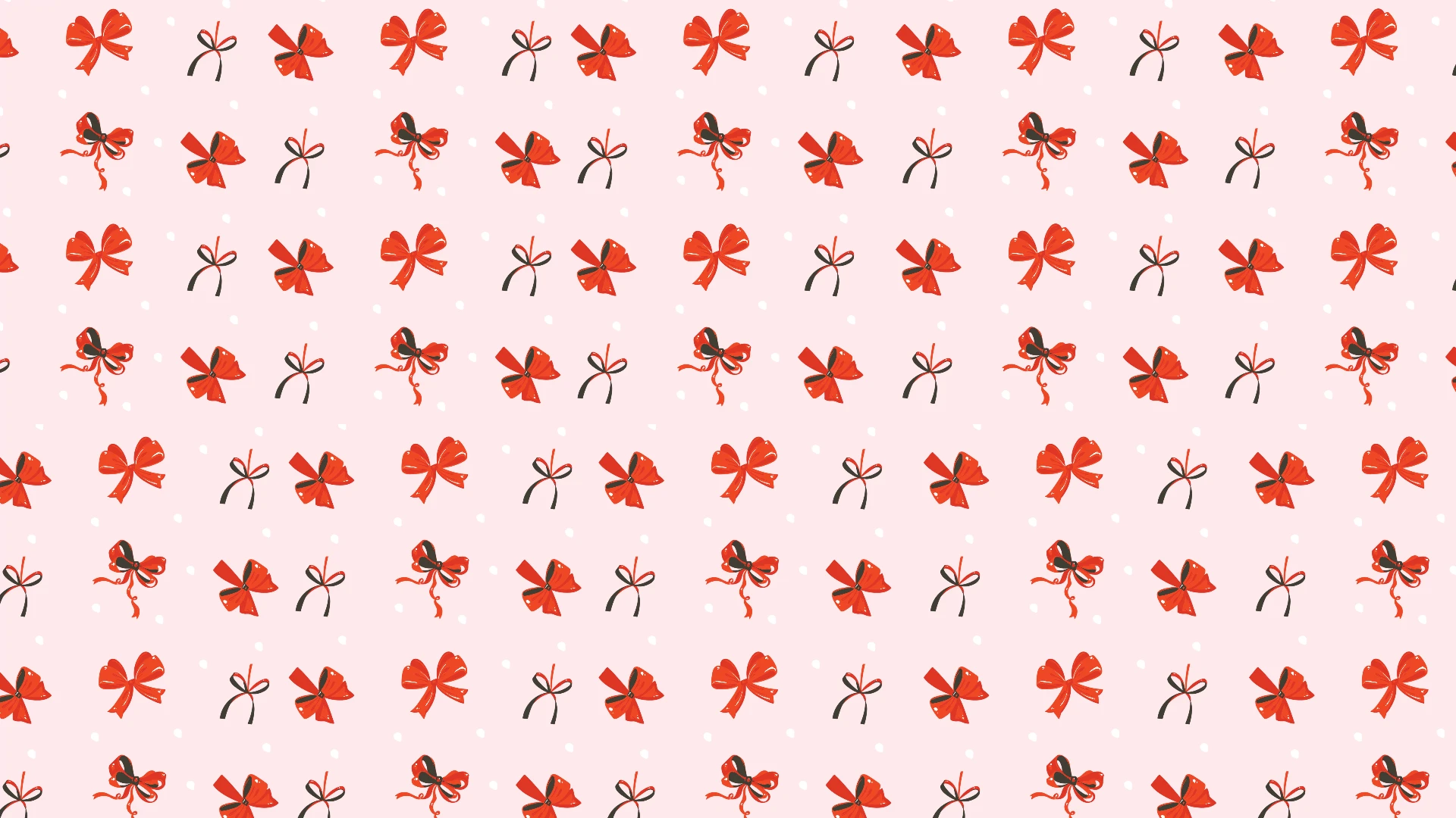 Playful Clean Bows Desktop Wallpaper