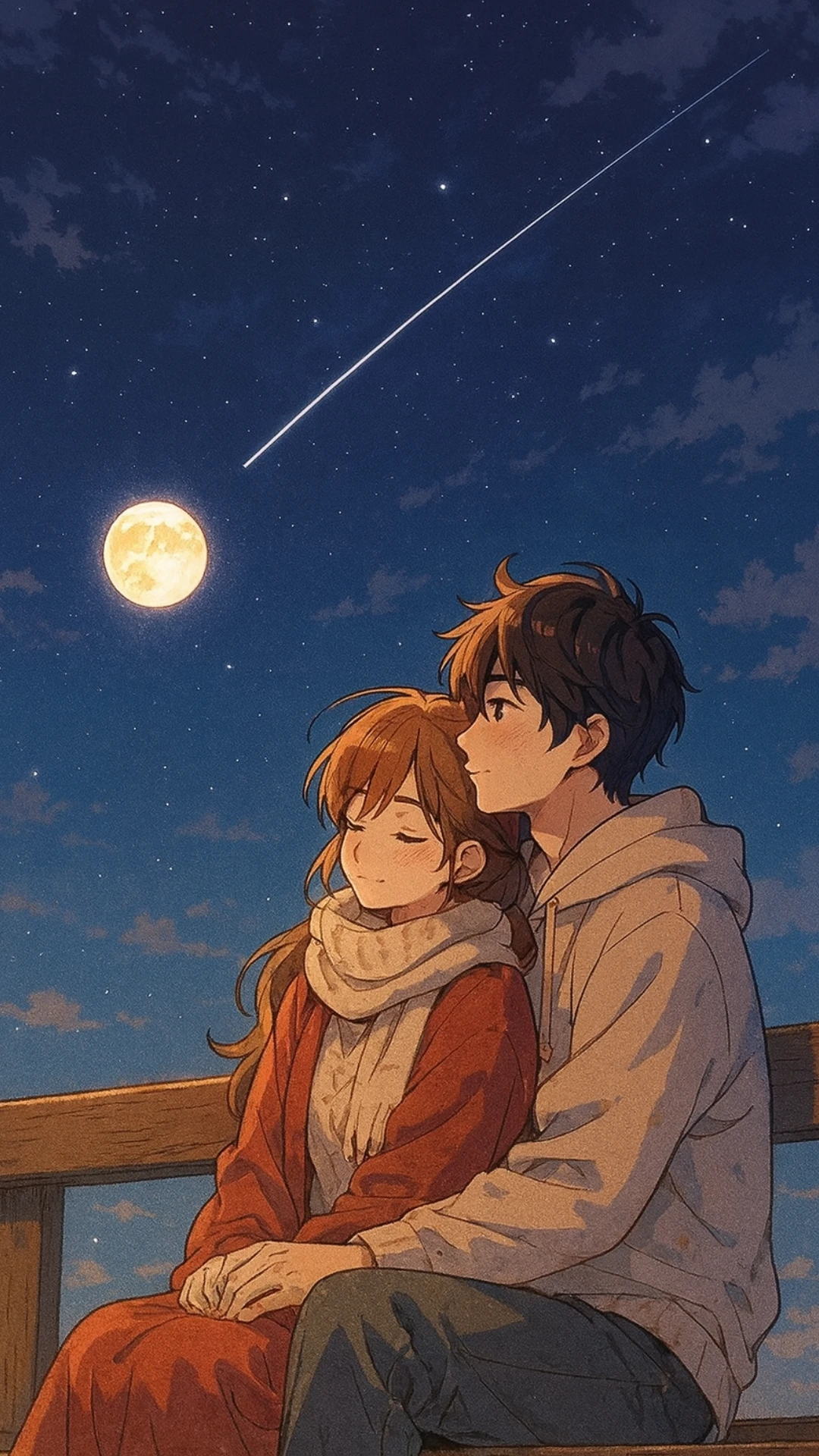 Romantic Illustrative Anime Mobile Wallpaper