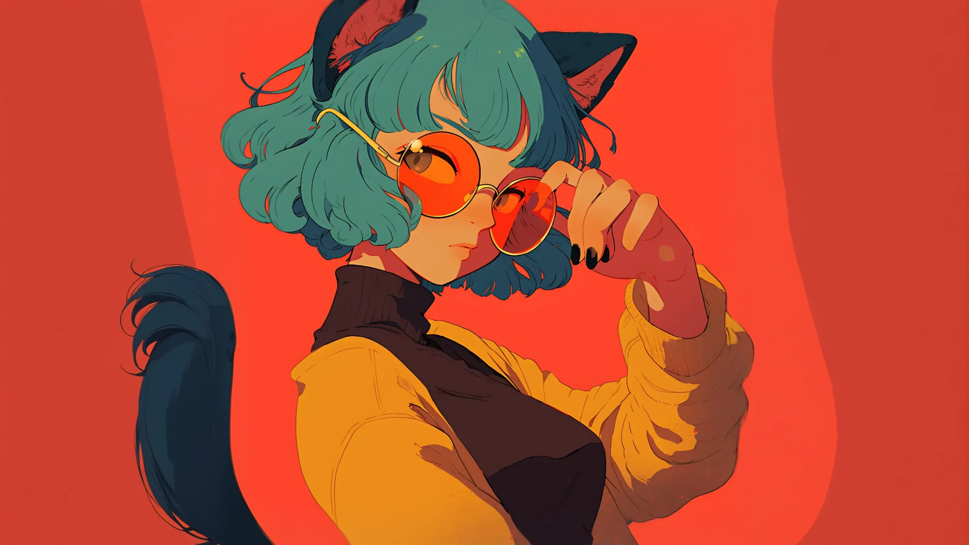 Modern Playful Anime Desktop Wallpaper